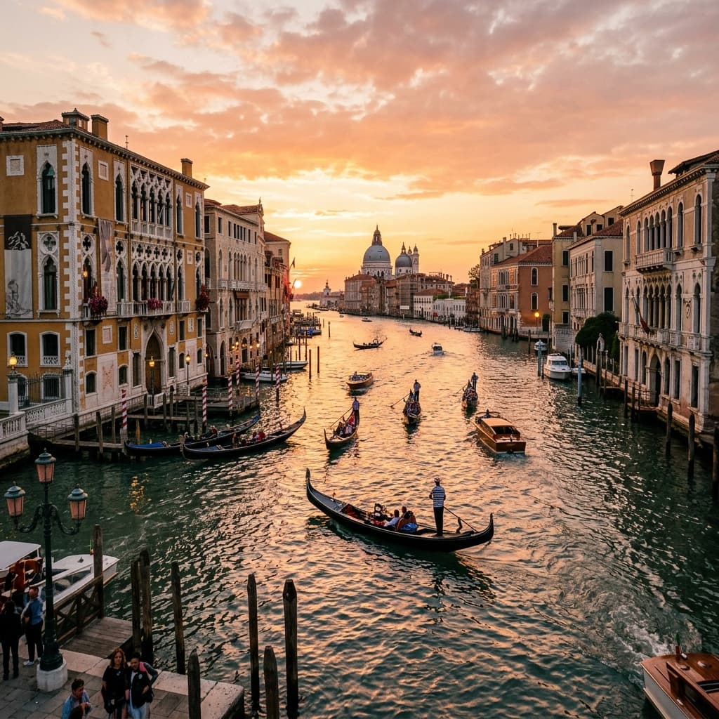 Venice Grand Canal at dusk