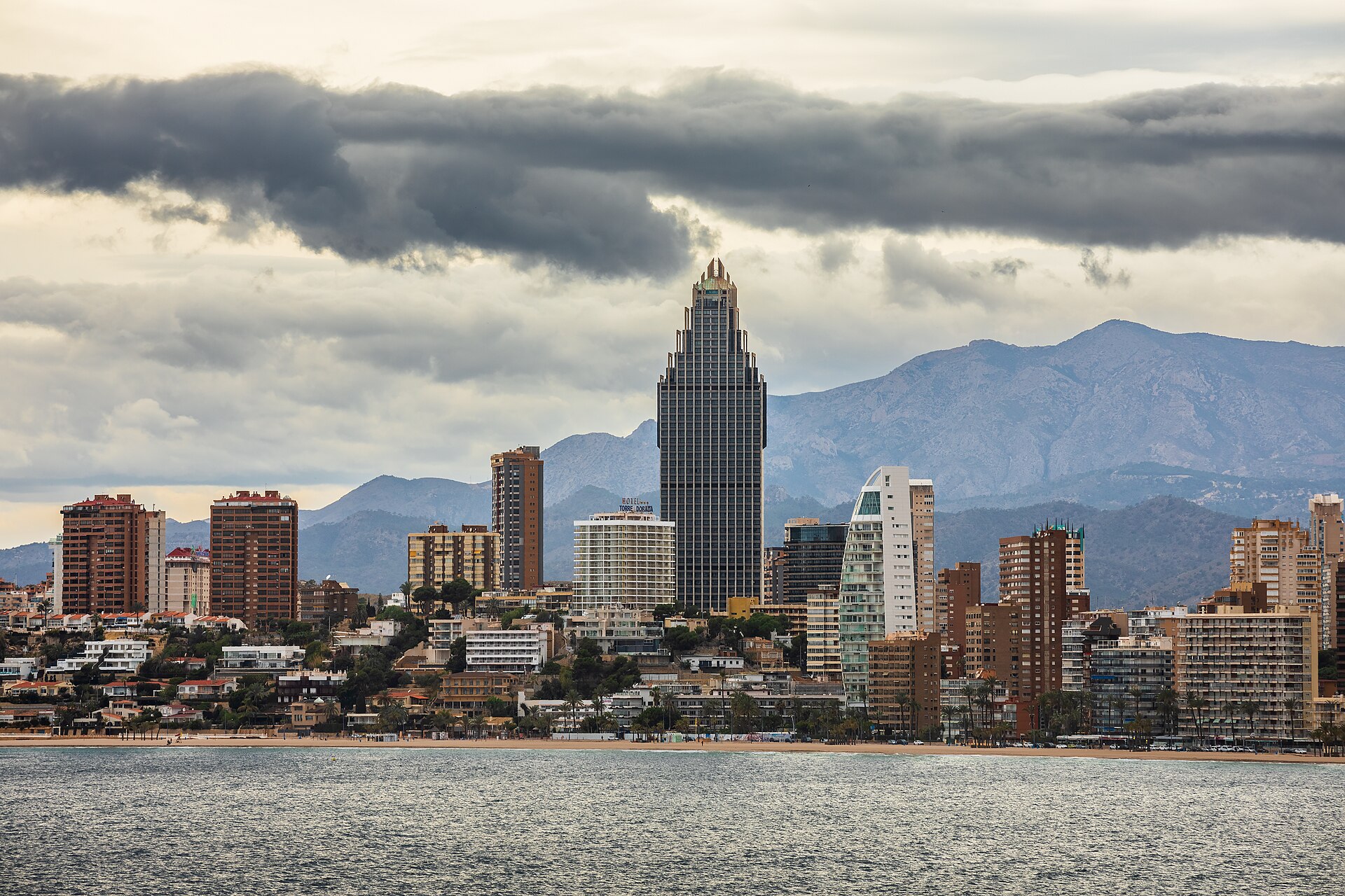 Benidorm beach and skyline, Costa Blanca